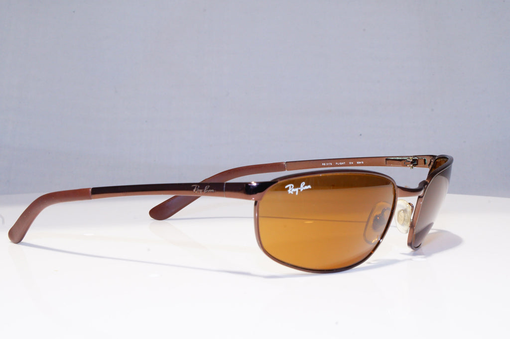 RAY-BAN Mens Vintage 1990 Designer Sunglasses Brown FLIGHT RB 3175 014 18890