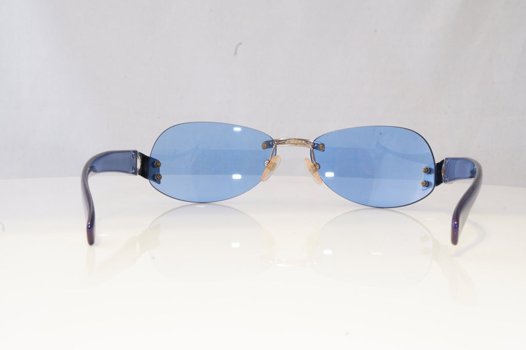 CHANEL Womens Boxed Vintage Designer Sunglasses Blue Rectangle 4037 168/72 20569