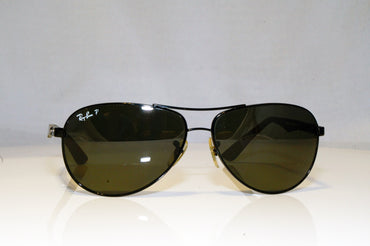 RAY-BAN Mens Polarized Designer Sunglasses Black Aviator RB 8313 002 17728