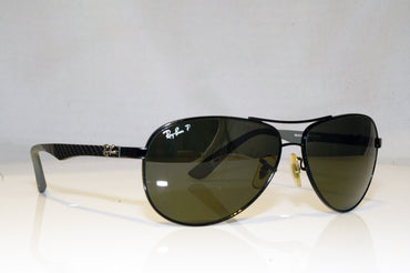 RAY-BAN Mens Polarized Designer Sunglasses Black Aviator RB 8313 002 17728