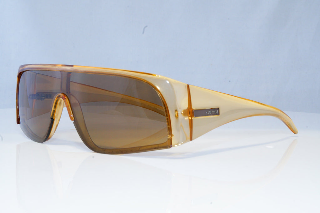 GUCCI Mens Vintage 1990 Designer Sunglasses Brown Shield GG 1421 586 20523
