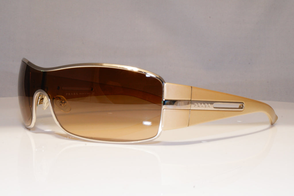 PRADA Mens Womens Unisex Designer Sunglasses Silver Shield SPR 56H 1BC-6S1 22169