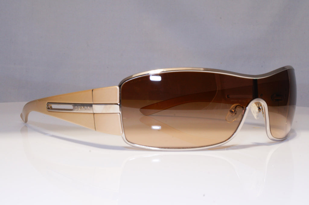 PRADA Mens Womens Unisex Designer Sunglasses Silver Shield SPR 56H 1BC-6S1 22169