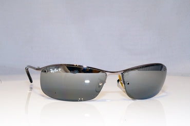 RAY-BAN Mens Polarized Designer Sunglasses Silver Wrap RB 3183 004/82 17757
