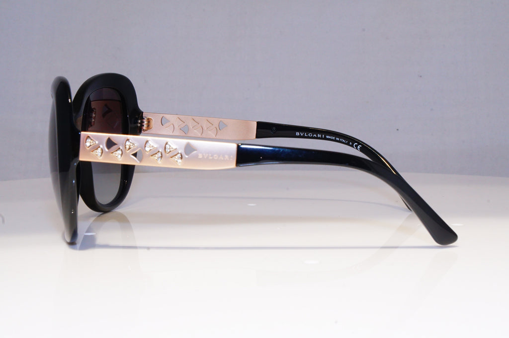 BVLGARI Womens Diamante Designer Sunglasses Black Butterfly 8199 501/8G 19576