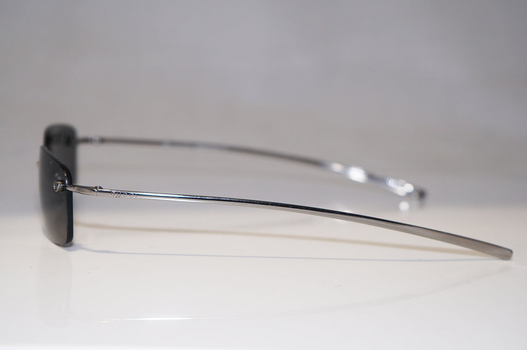 GUCCI Vintage Mens Designer Sunglasses Silver Rectangle GG 1715 6LBCE 15477
