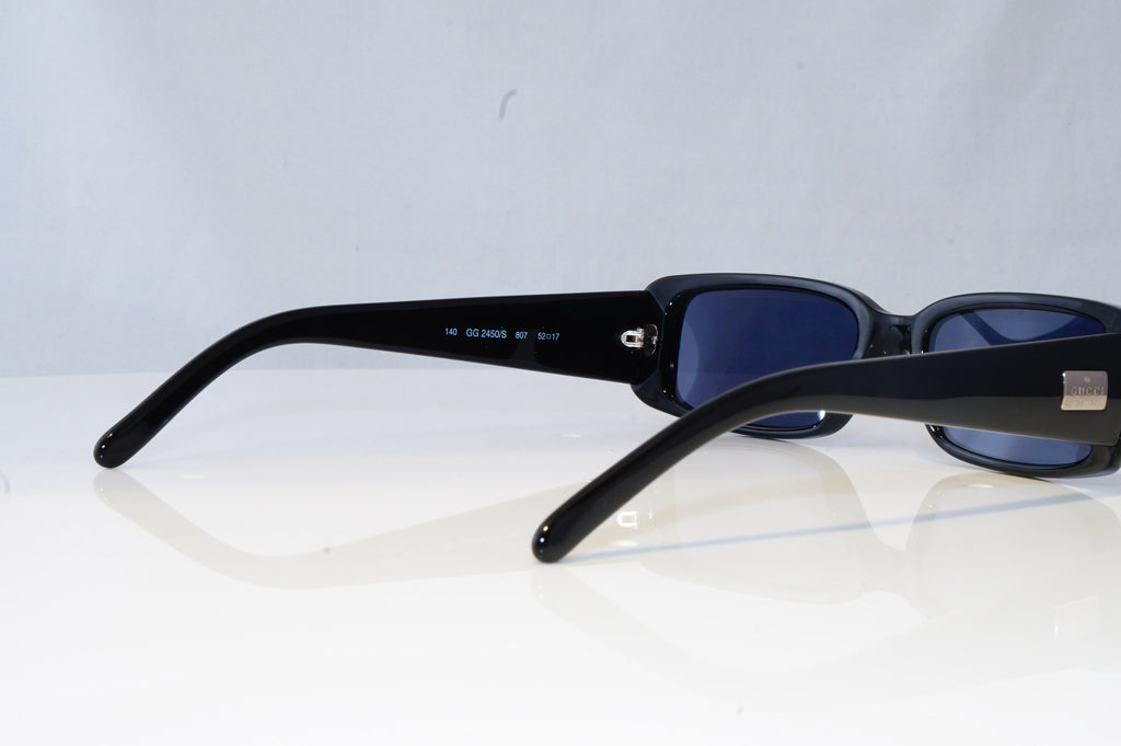 GUCCI Mens Vintage 1990 Designer Sunglasses Black Rectangle GG 2450 807 20571