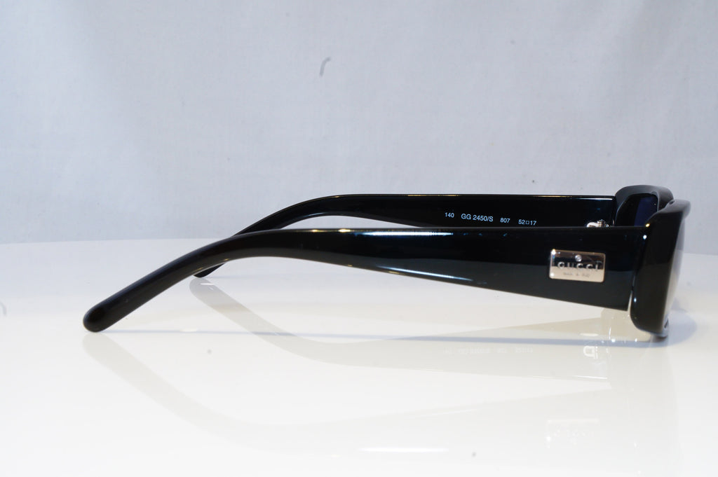 GUCCI Mens Vintage 1990 Designer Sunglasses Black Rectangle GG 2450 807 20571