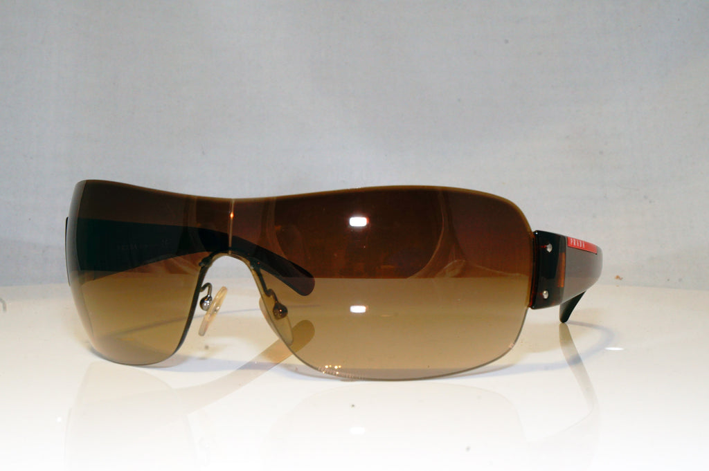 PRADA Mens Designer Sunglasses Brown Shield SPS 07F 4AN-6S1 17804