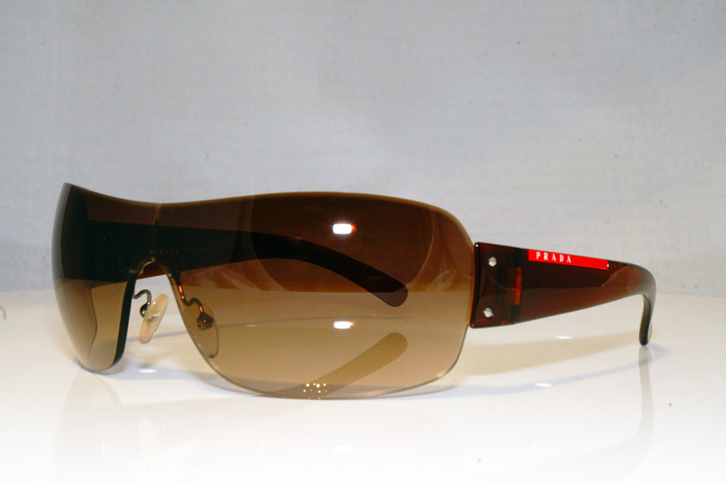 PRADA Mens Designer Sunglasses Brown Shield SPS 07F 4AN-6S1 17804