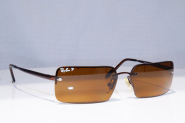 RAY-BAN Mens Polarized Vintage Designer Sunglasses Brown RB 3204 014/83 18873
