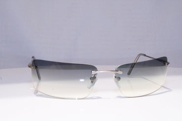 BVLGARI Mens Vintage 1990 Designer Sunglasses Silver Wrap 4078 SLV 18862