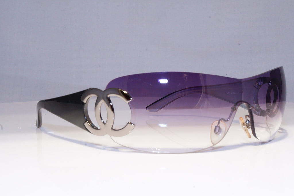 CHANEL Womens Designer Sunglasses Black Shield ICONIC CC 4125 106/8G 19573
