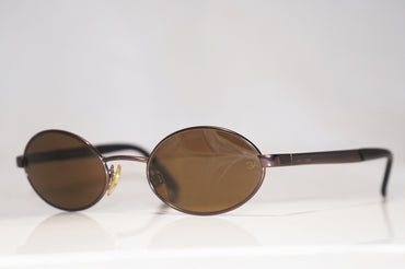 GIORGIO ARMANI 1990 Vintage Mens Designer Sunglasses Brown Oval 679 1149 15353