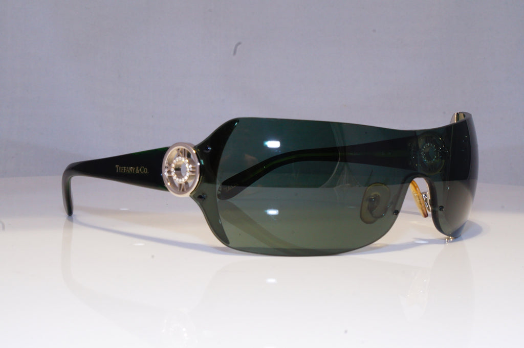 TIFFANY & CO Womens Diamante Designer Sunglasses Green Shield TF 3003 GRN 20410