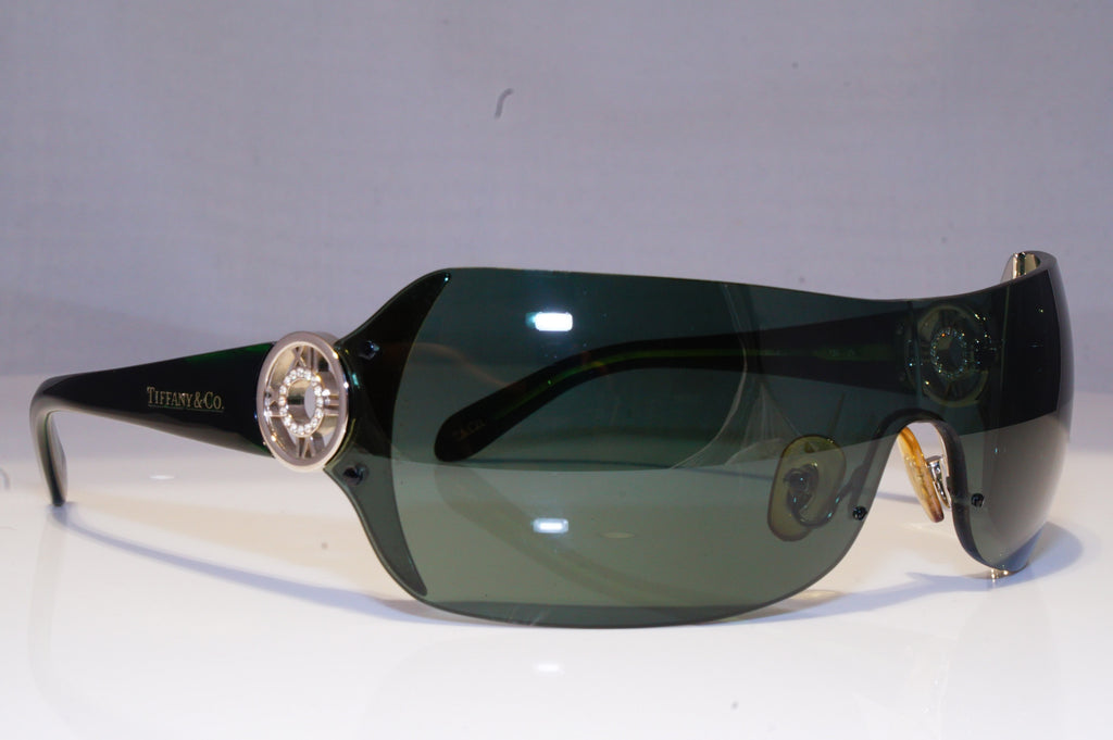 TIFFANY & CO Womens Diamante Designer Sunglasses Green Shield TF 3003 GRN 20410