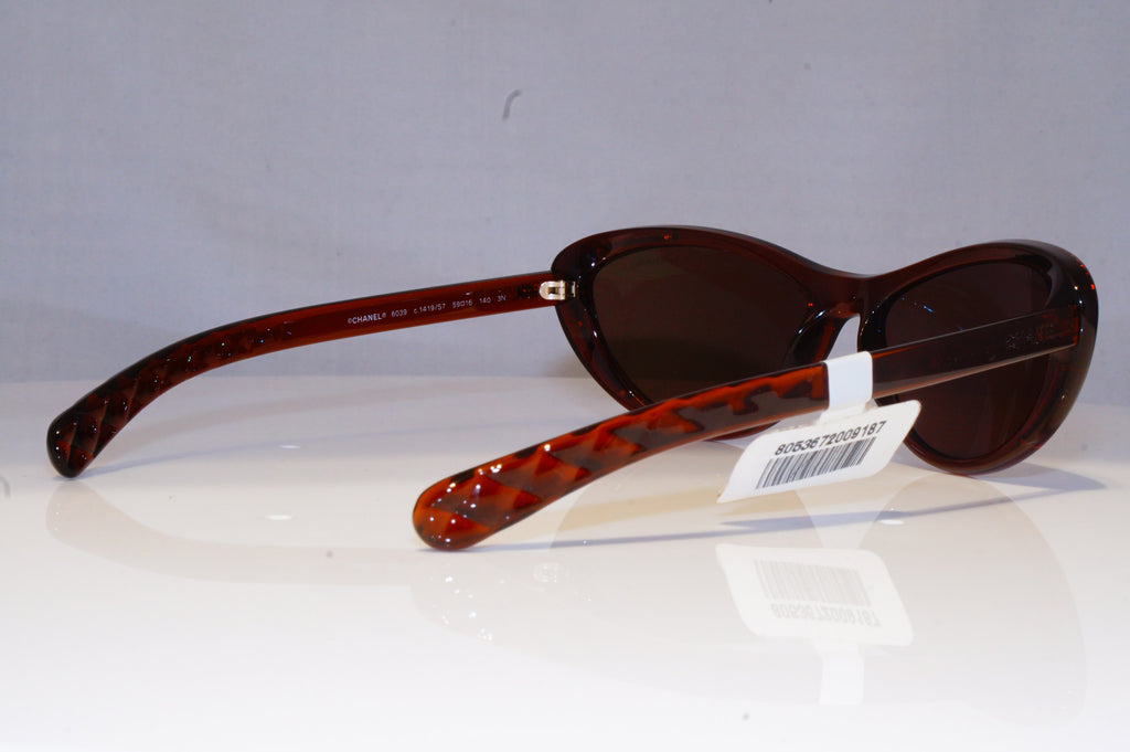 CHANEL Womens Boxed Designer Sunglasses Brown Cat Eye 6039 1419/S7 20463