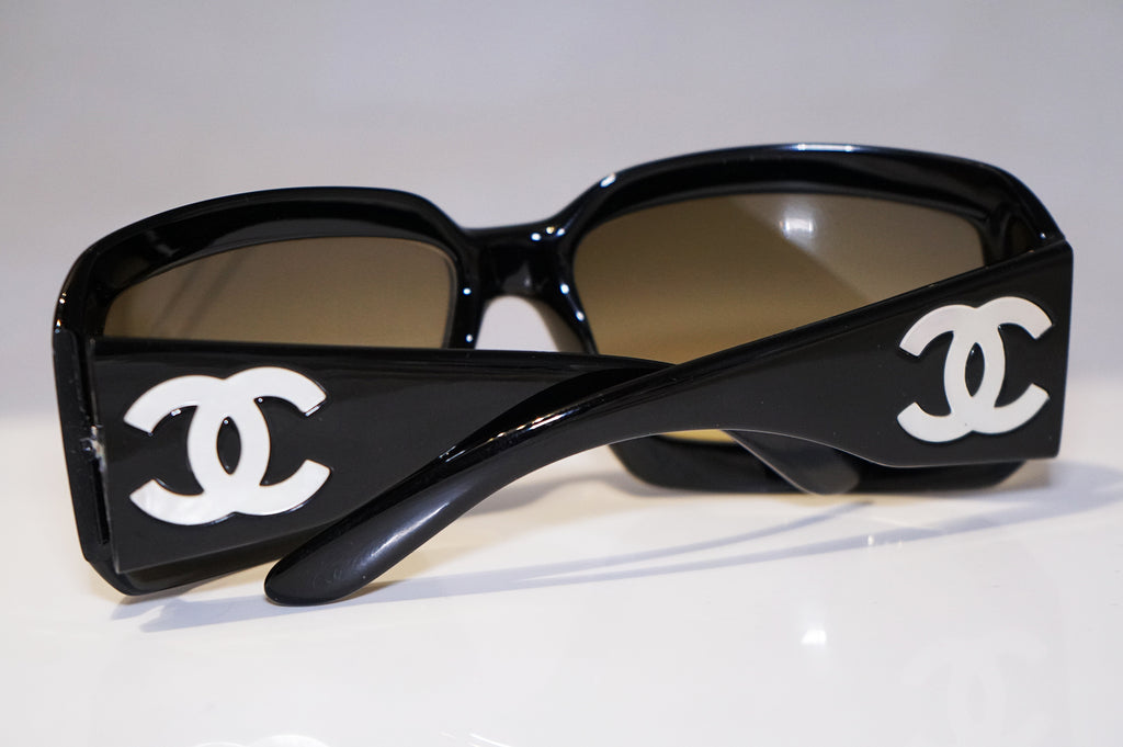 CHANEL Womens Designer Mother of Pearl Sunglasses Black Wrap 5076 C501/18 16580