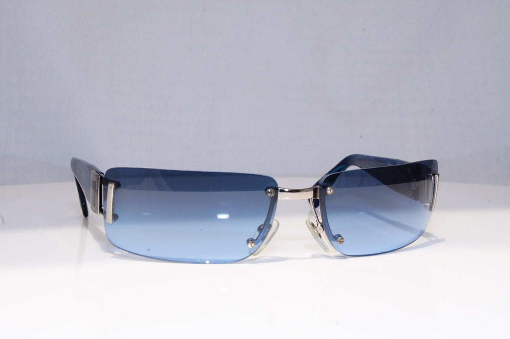 BVLGARI Mens Vintage 1990 Designer Sunglasses Blue Rectangle 626 104/8F 18863