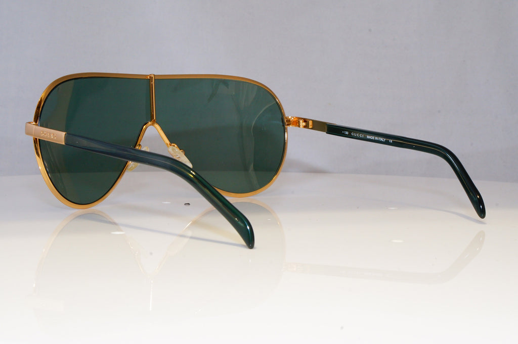 GUCCI Mens Vintage 1990 Designer Sunglasses Gold Shield PILOT GG 1650 T1R 20438