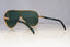 GUCCI Mens Vintage 1990 Designer Sunglasses Gold Shield PILOT GG 1650 T1R 20438