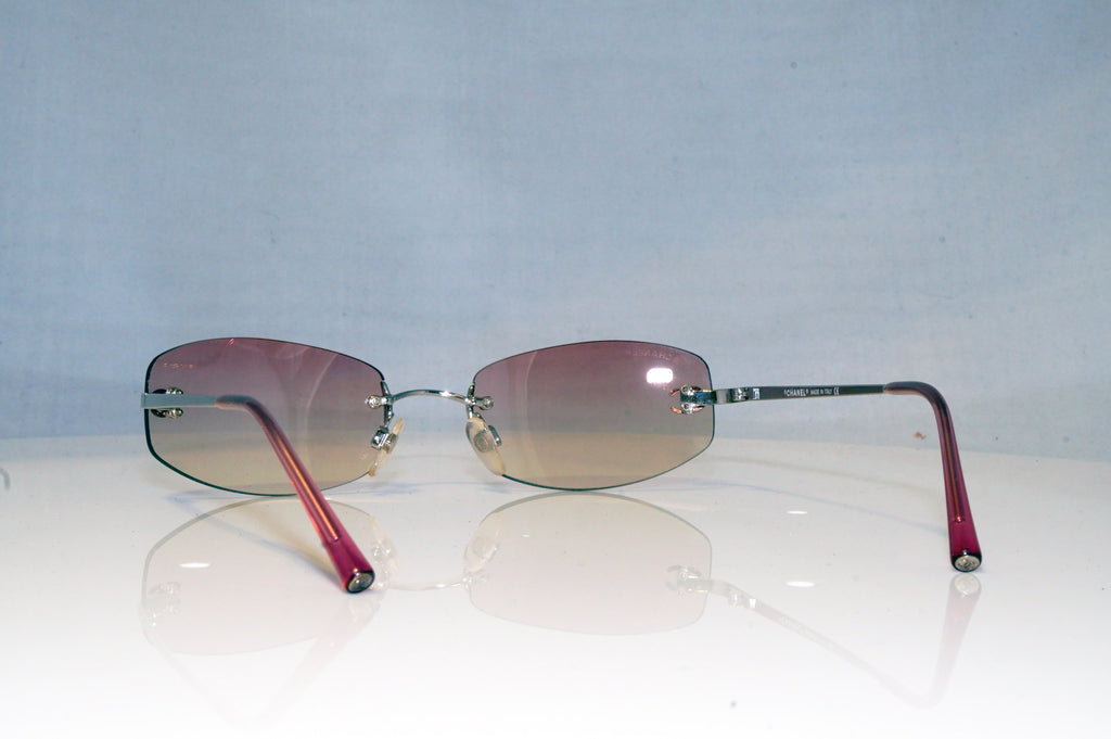 CHANEL Womens Vintage 1990 Designer Sunglasses Silver Rectangle 4002 12458 17801