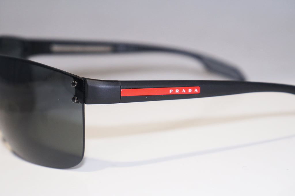 PRADA Mens Designer Sunglasses Black Shield SPS 54R 1BO-1A1 15325