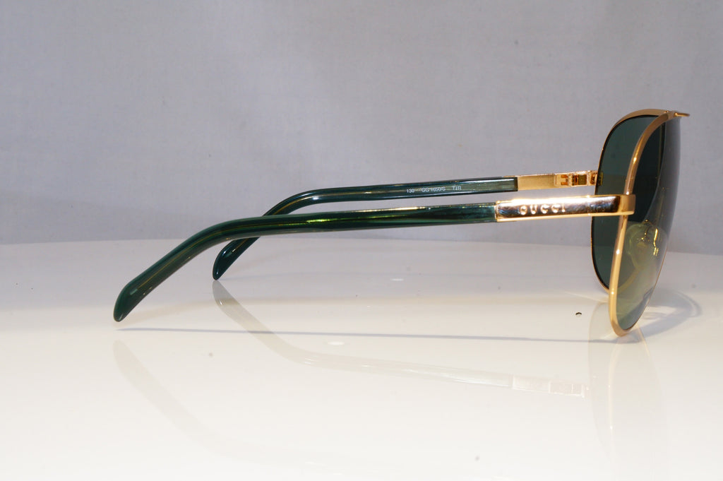 GUCCI Mens Vintage 1990 Designer Sunglasses Gold Shield PILOT GG 1650 T1R 20438