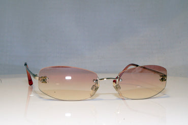 CHANEL Womens Vintage 1990 Designer Sunglasses Silver Rectangle 4002 12458 17801
