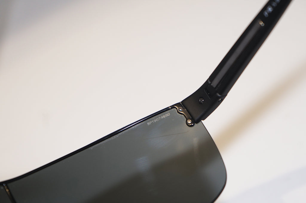 PRADA Mens Designer Sunglasses Black Shield SPS 54R 1BO-1A1 15325