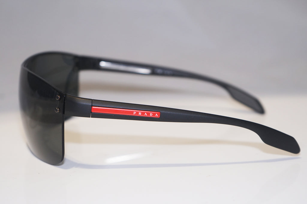 PRADA Mens Designer Sunglasses Black Shield SPS 54R 1BO-1A1 15325