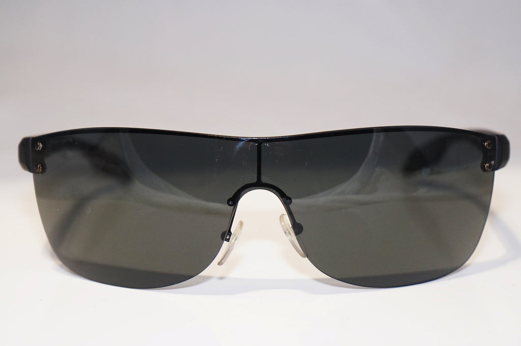 PRADA Mens Designer Sunglasses Black Shield SPS 54R 1BO-1A1 15325