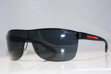 PRADA Mens Designer Sunglasses Black Shield SPS 54R 1BO-1A1 15325
