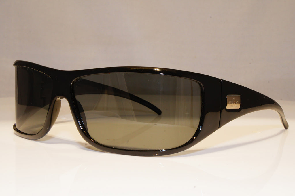 GUCCI Mens Polarized Vintage 1990 Sunglasses Black Rectangle GG 1447 D28VU 22326