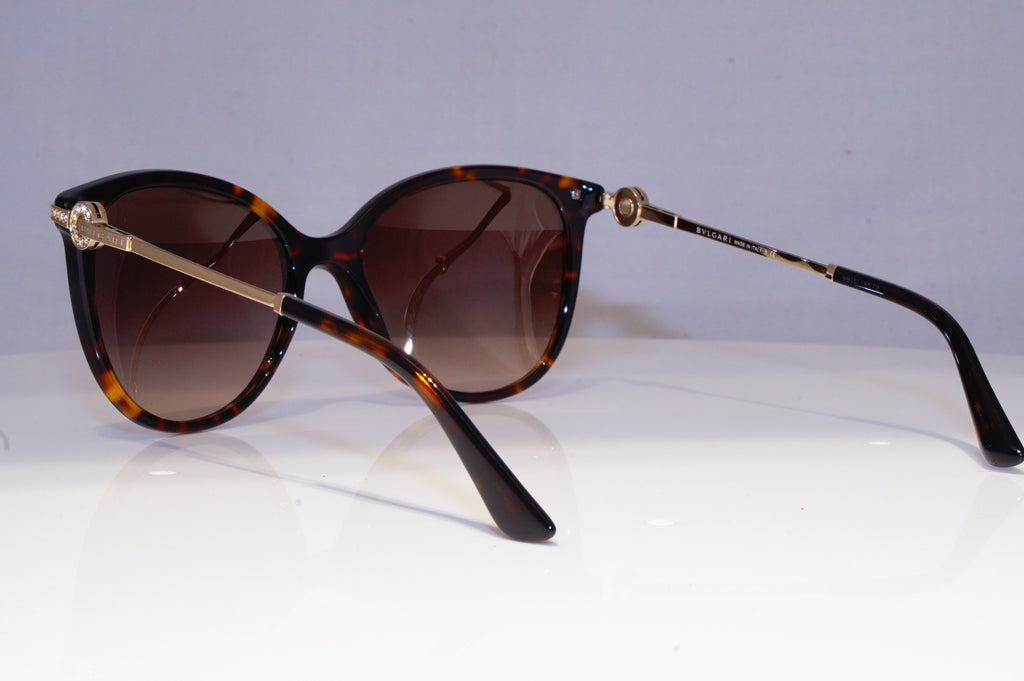 BVLGARI Womens Diamante Designer Sunglasses Brown Butterfly 8201 504/13 19554