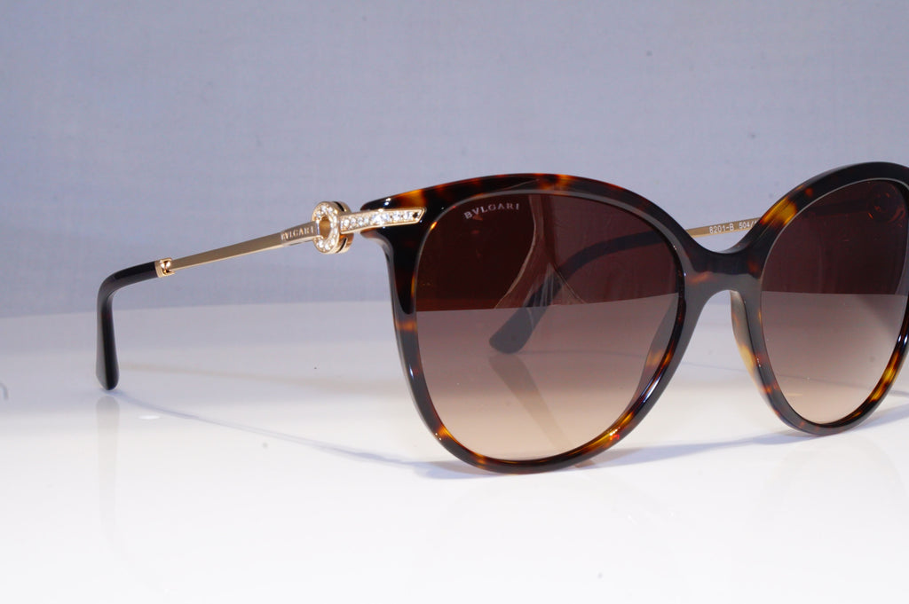 BVLGARI Womens Diamante Designer Sunglasses Brown Butterfly 8201 504/13 19554