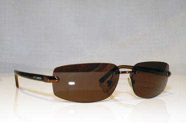 BVLGARI Mens Vintage 1990 Designer Sunglasses Brown Rectangle 5002 137/73 17785