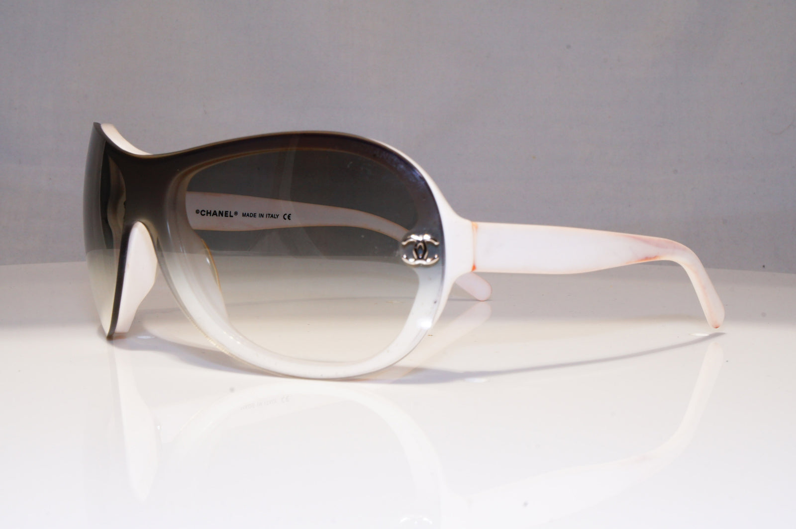 CHANEL Womens Designer Sunglasses White Shield 5066 716/8G 22330
