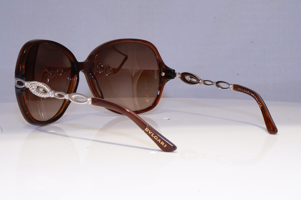 BVLGARI Womens Diamante Oversized Designer Sunglasses Brown 8036 5031/13 19550