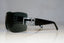 VERSACE Womens Diamante Designer Sunglasses Black Shield 2083-B 1009/87 17779