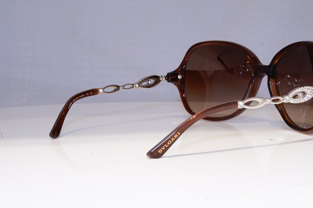BVLGARI Womens Diamante Oversized Designer Sunglasses Brown 8036 5031/13 19550