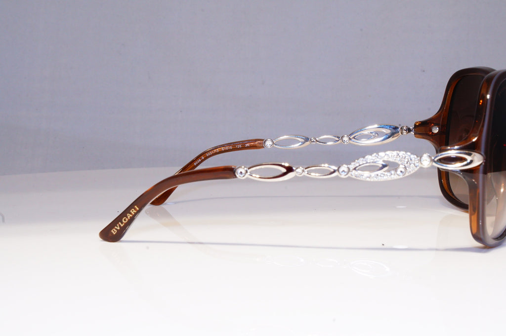 BVLGARI Womens Diamante Oversized Designer Sunglasses Brown 8036 5031/13 19550