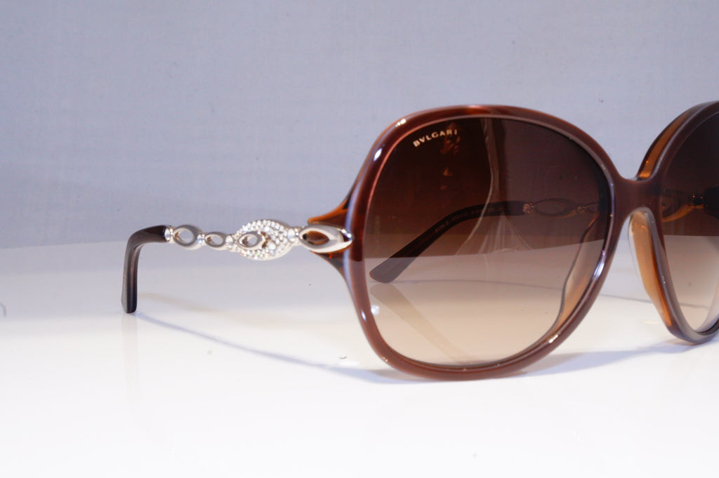 BVLGARI Womens Diamante Oversized Designer Sunglasses Brown 8036 5031/13 19550