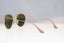 RAY-BAN Womens Mirror Designer Sunglasses Gold Round RB 3578 BO11/A7 18652