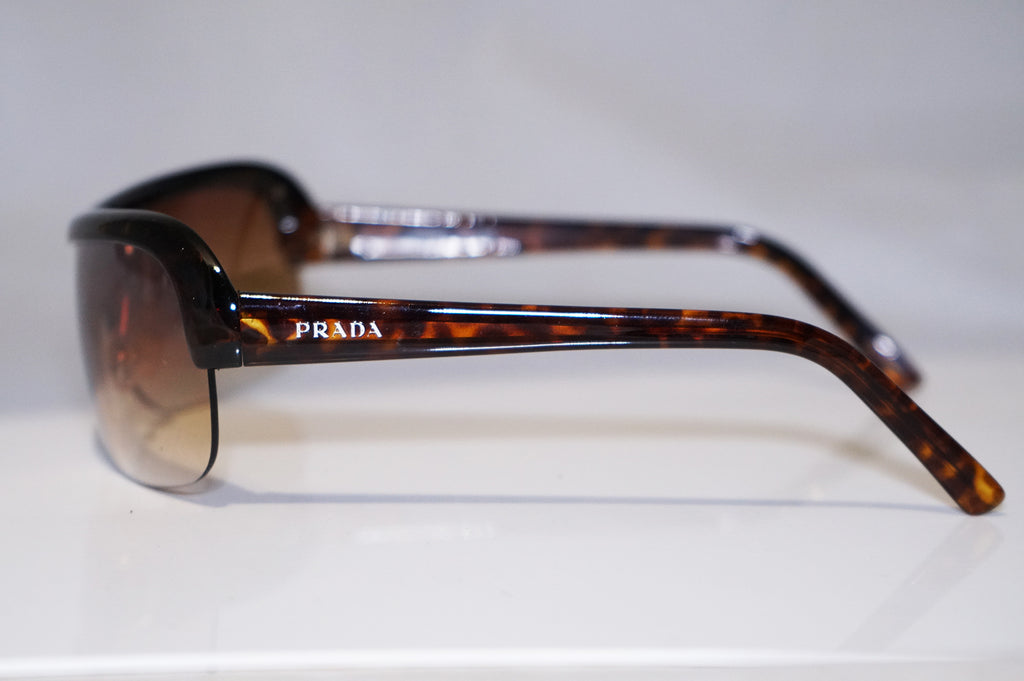 PRADA Boxed Vintage Mens Designer Sunglasses Brown Shield SPR 05C 2AU-6S1 16596