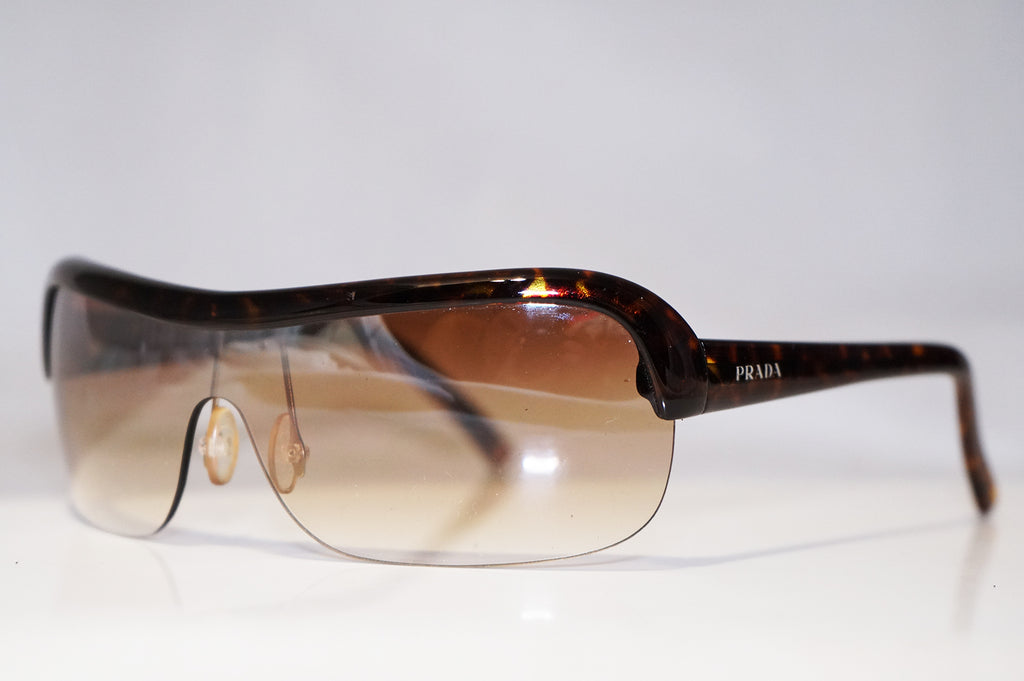 PRADA Boxed Vintage Mens Designer Sunglasses Brown Shield SPR 05C 2AU-6S1 16596