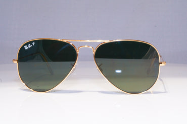 RAY-BAN Mens Polarized Designer Sunglasses Gold Pilot RB 3025 001/58 19648