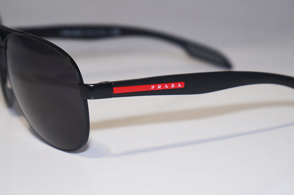 PRADA Mens Designer Sunglasses Black Aviator SPS 53P 1BO-7W1 15211