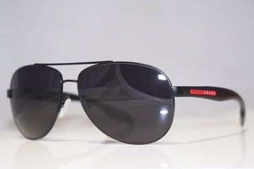 PRADA Mens Designer Sunglasses Black Aviator SPS 53P 1BO-7W1 15211