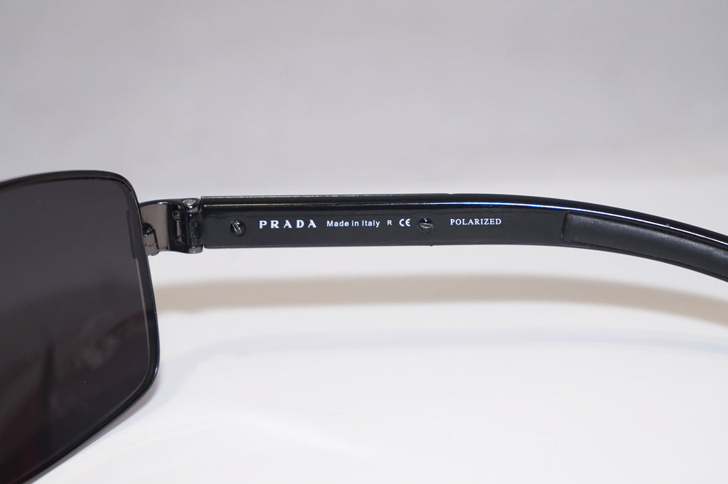 PRADA Mens Designer Sunglasses Black Rectangle SPS 54I 5AV-5Z1 15229